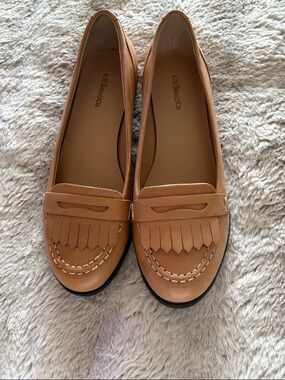G.H. Bass & Co. Cognac Leather Kiltie Penny Loafers